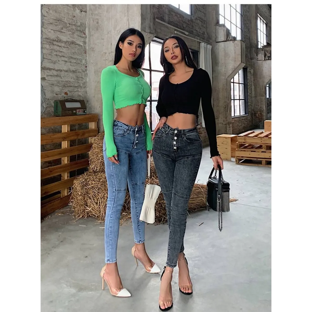 Women’s High Waist Skinny Jeans - Bottoms - 11