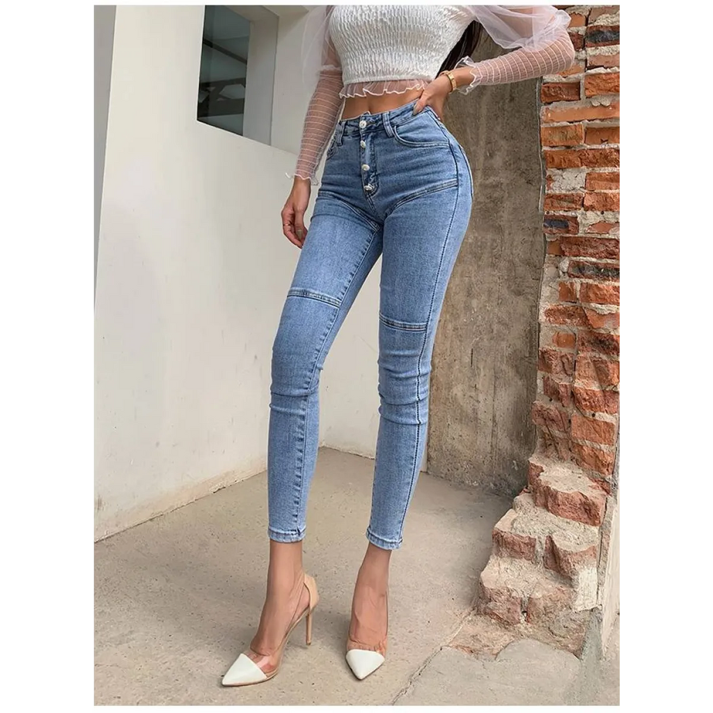 Women’s High Waist Skinny Jeans - Bottoms - 8