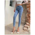 Women’s High Waist Skinny Jeans - Bottoms - 8