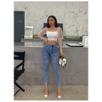 Women’s High Waist Skinny Jeans - Bottoms - 9