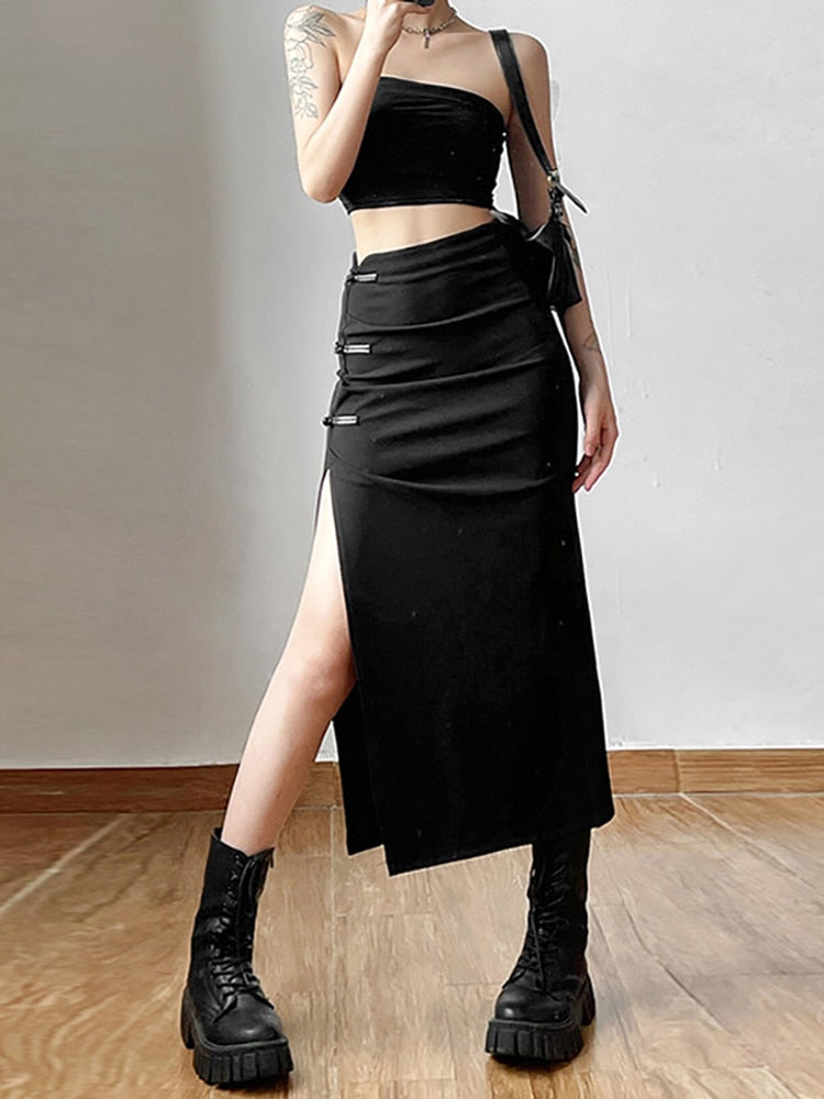 Split High Waist Skirt - Bottoms - Skirts - 3 - 2024