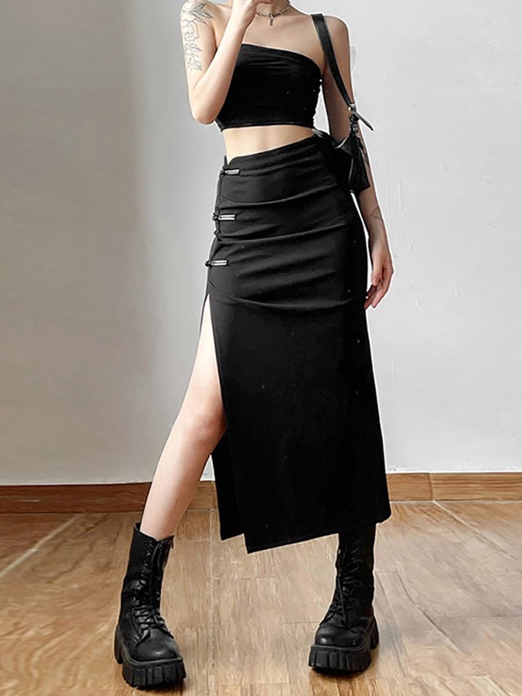 Split High Waist Skirt - Bottoms - Skirts - 4 - 2024