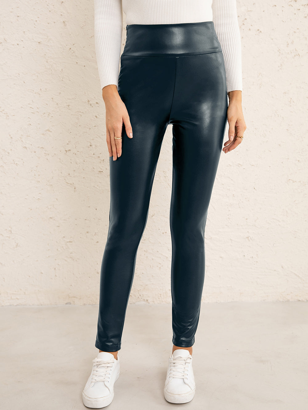 PU High Waist Straight Pants - Bottoms - Pants - 6 - 2024