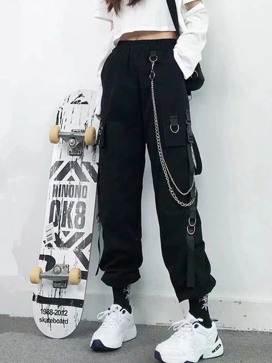 High Waist Streetwear Pants - Bottoms - Pants - 1 - 2024