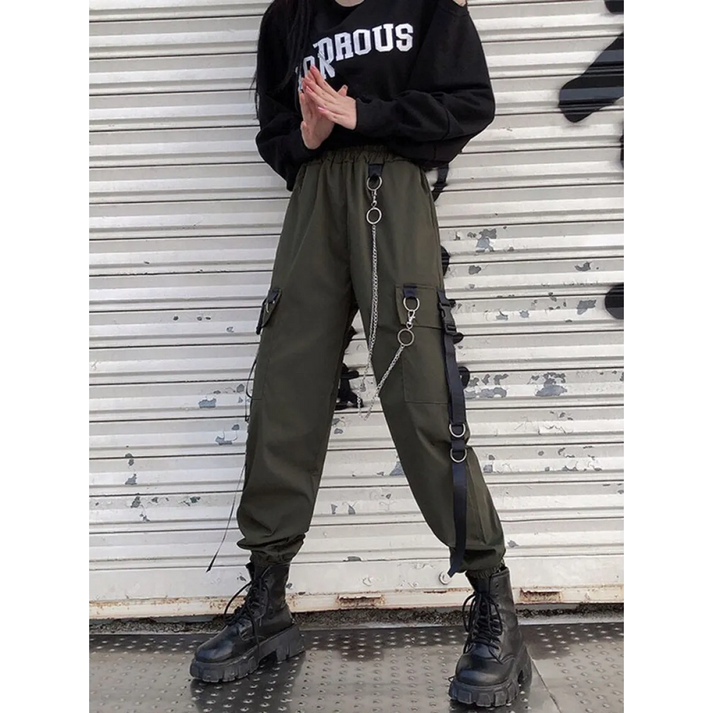 High Waist Streetwear Pants - Bottoms - 13