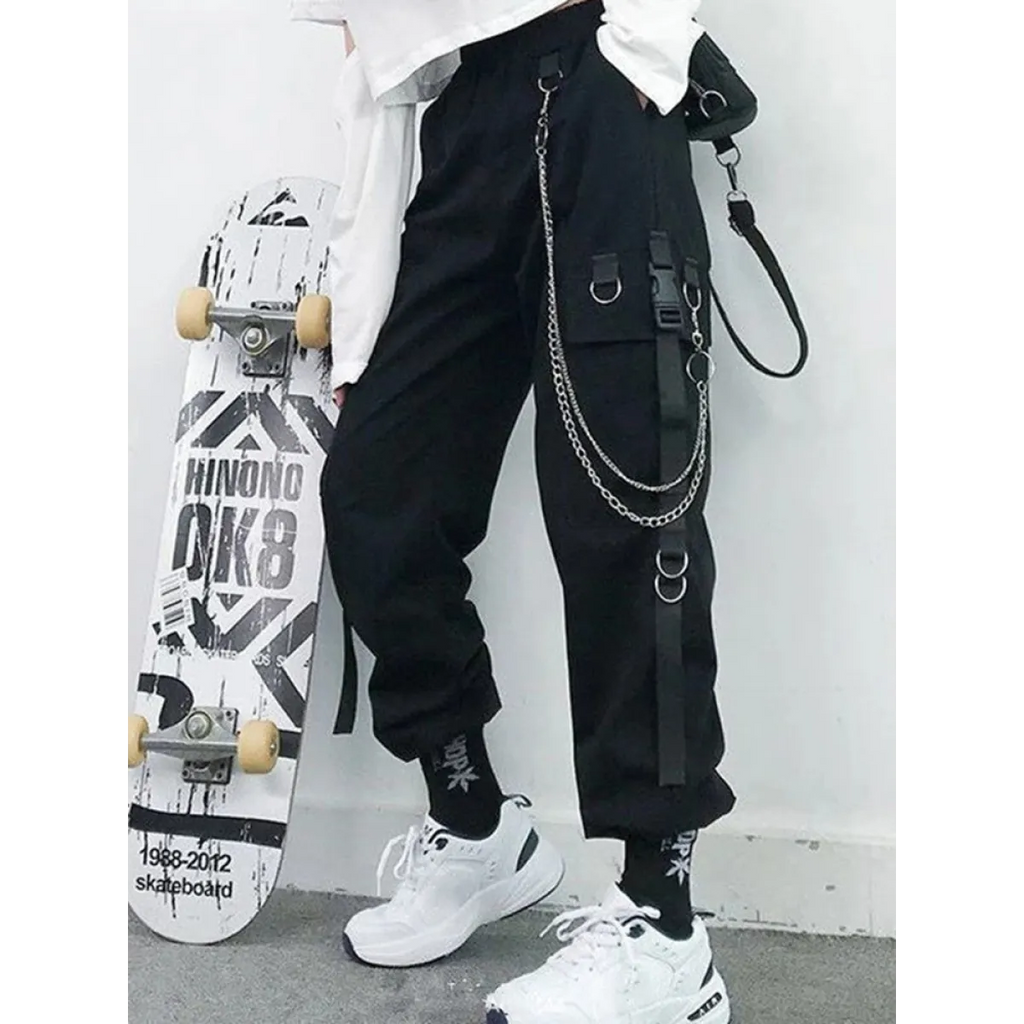 High Waist Streetwear Pants - Bottoms - 2