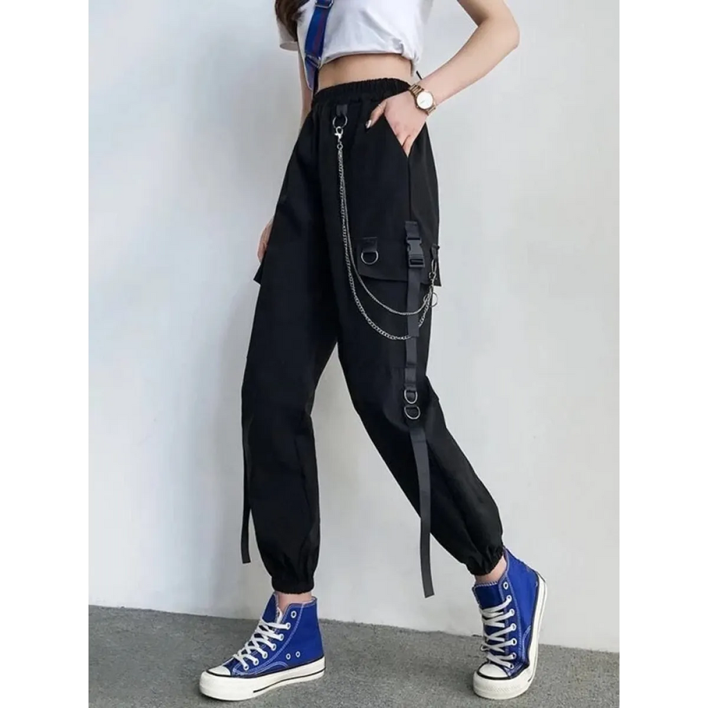 High Waist Streetwear Pants - Bottoms - 4