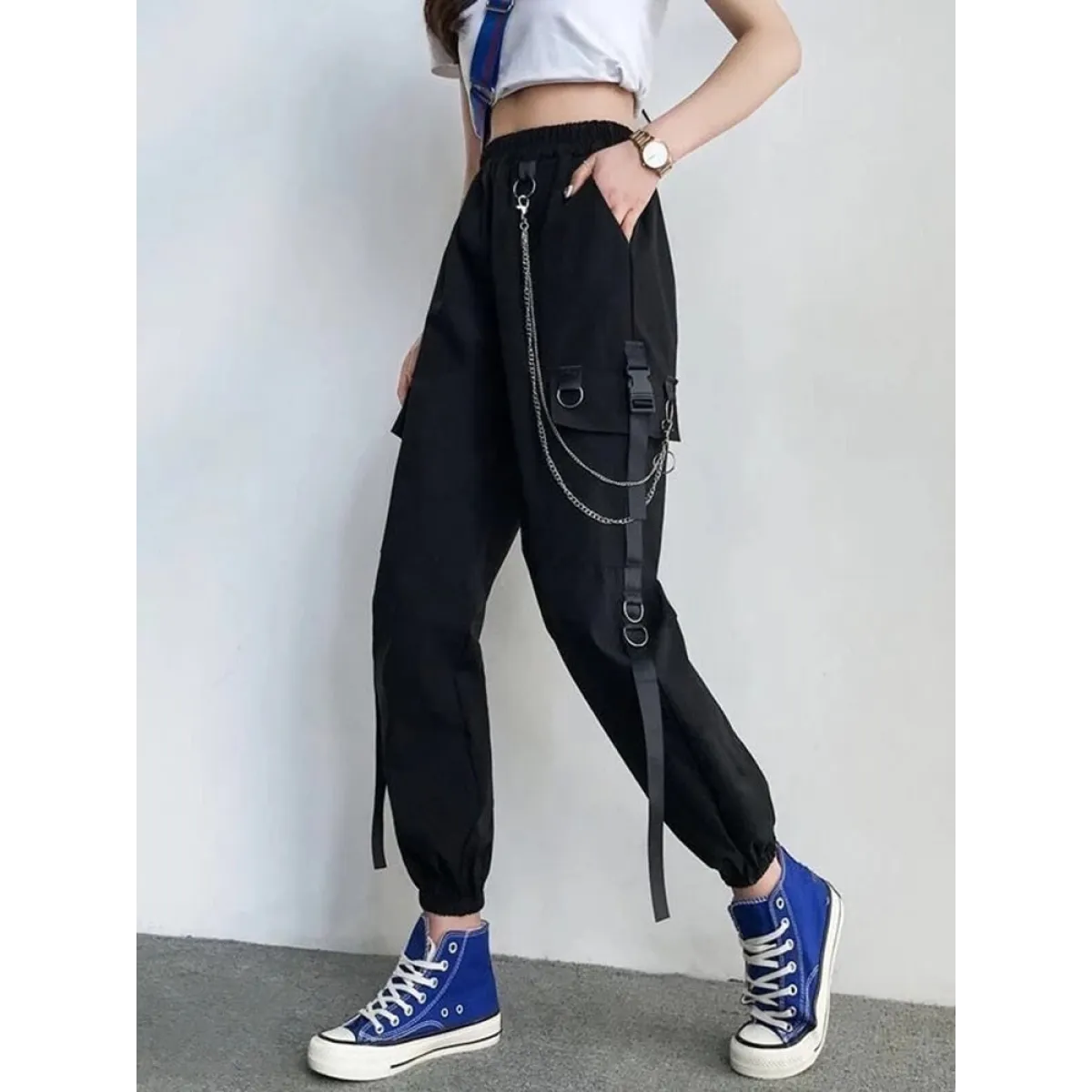 High Waist Streetwear Pants - Bottoms - 4