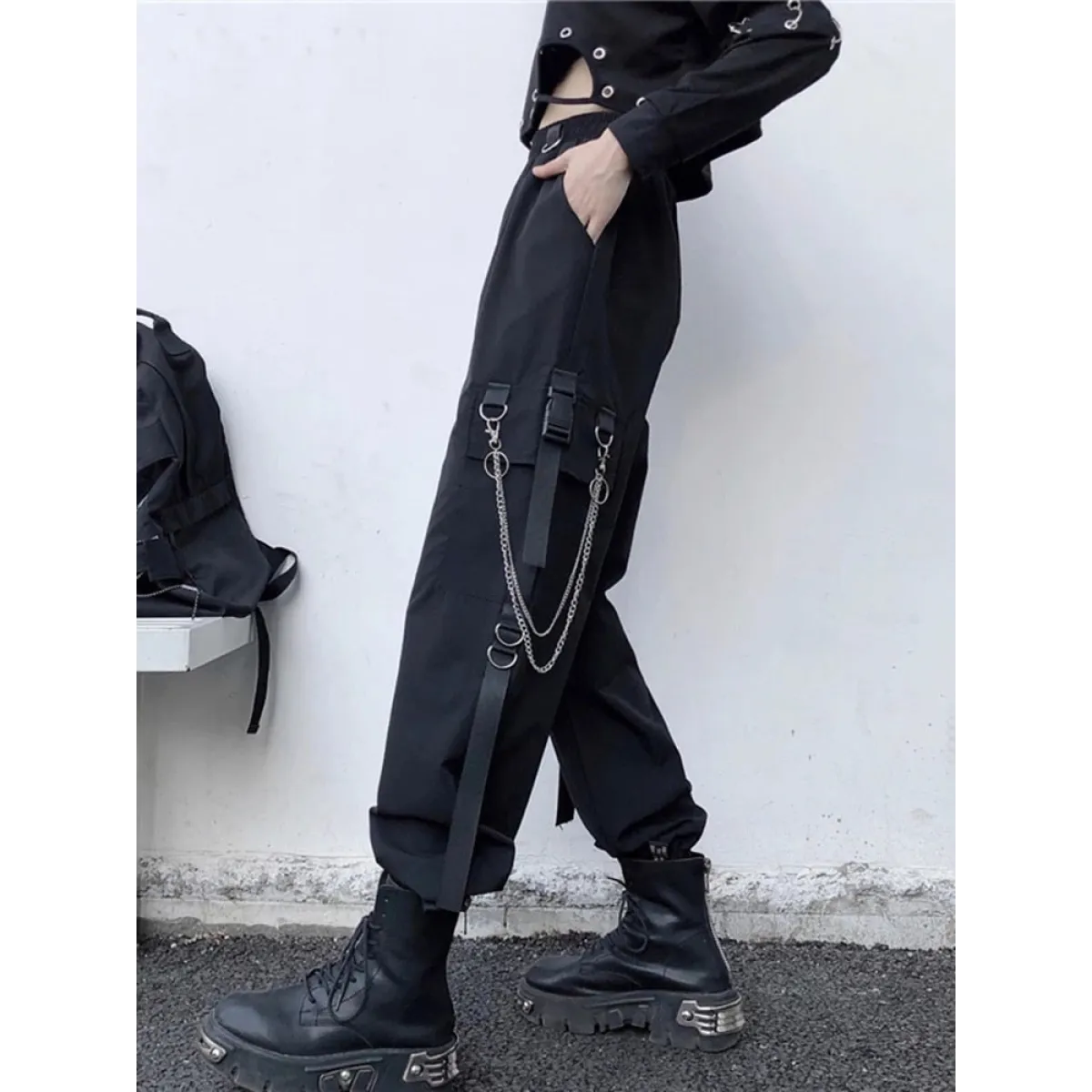 High Waist Streetwear Pants - Bottoms - 5