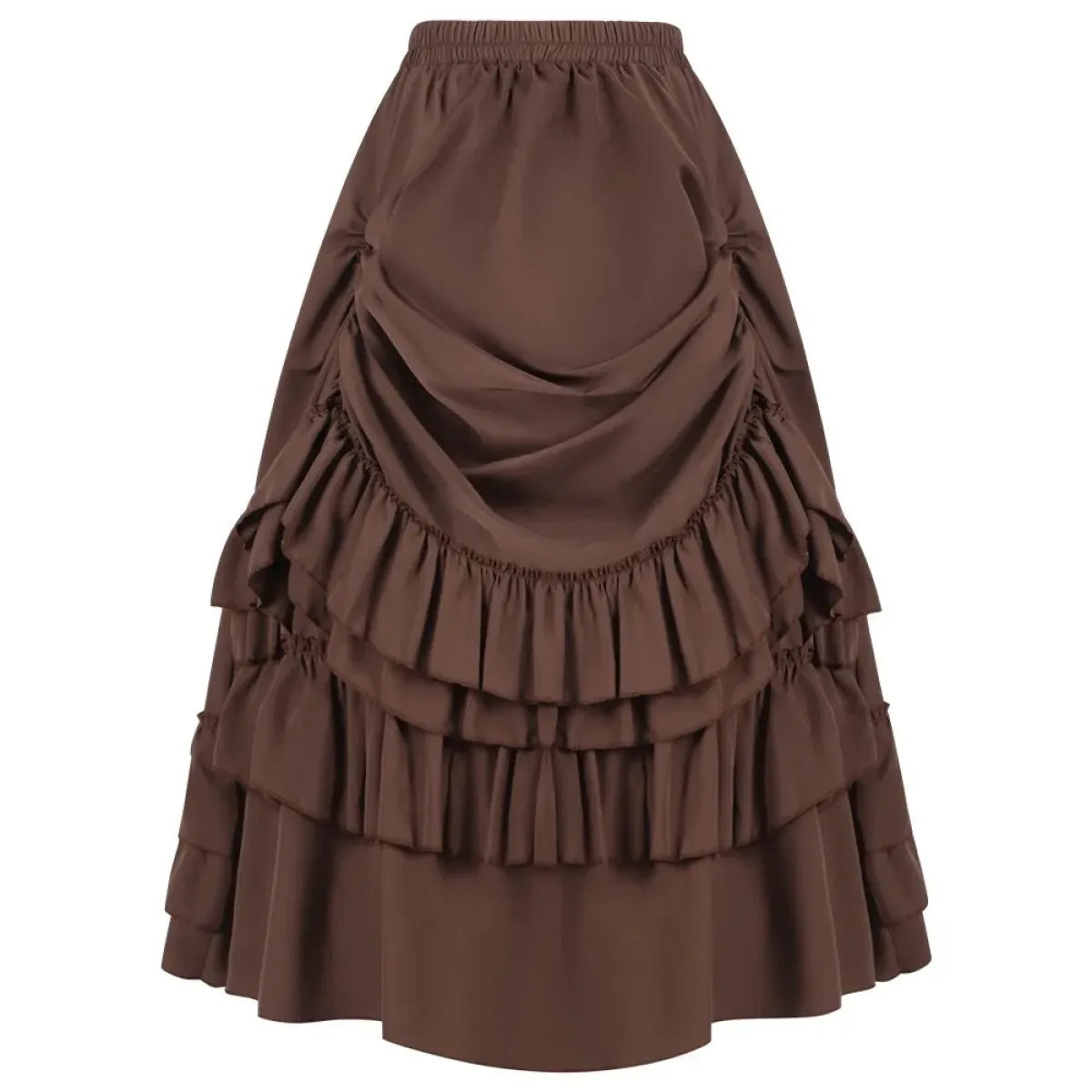 High Waist Victorian Ruffled Skirt – Gothic Steampunk - Bottoms - Skirts - 1