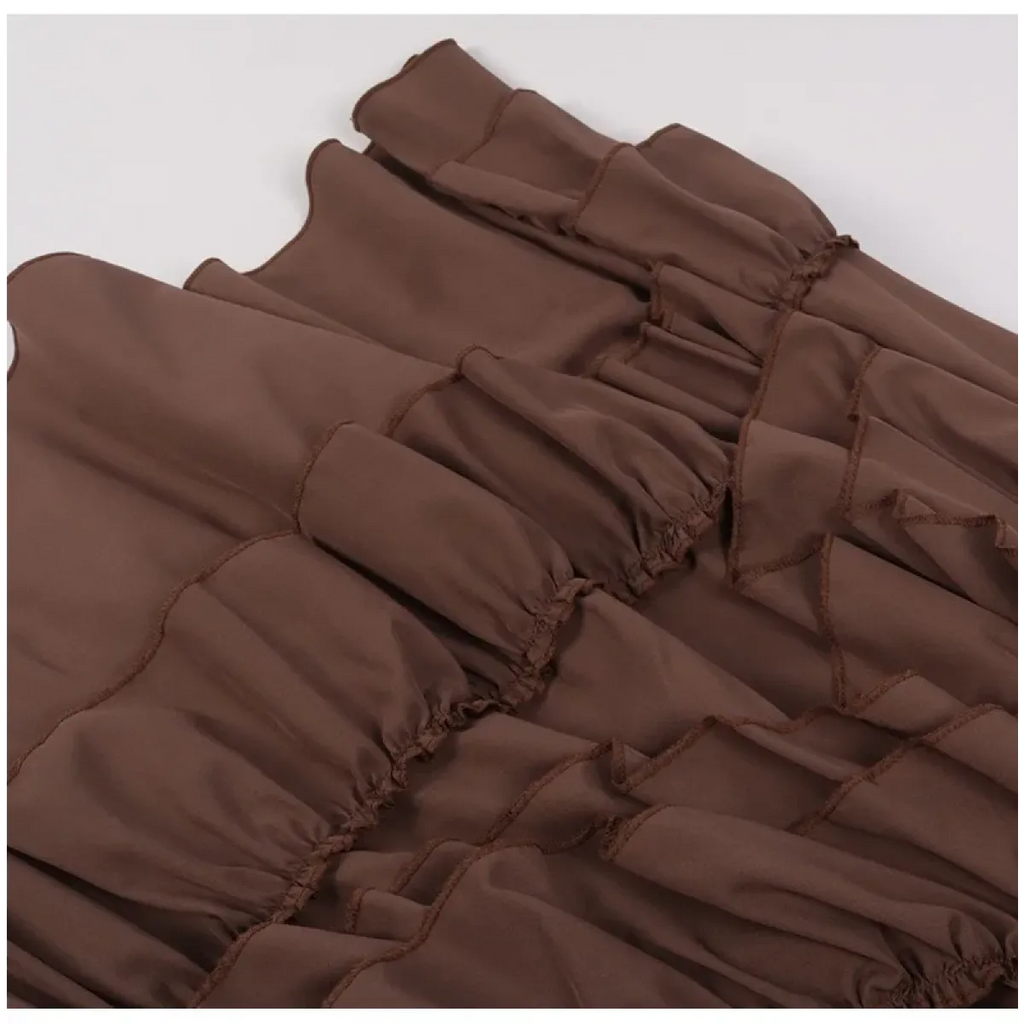 High Waist Victorian Ruffled Skirt – Gothic Steampunk - Bottoms - Skirts - 17