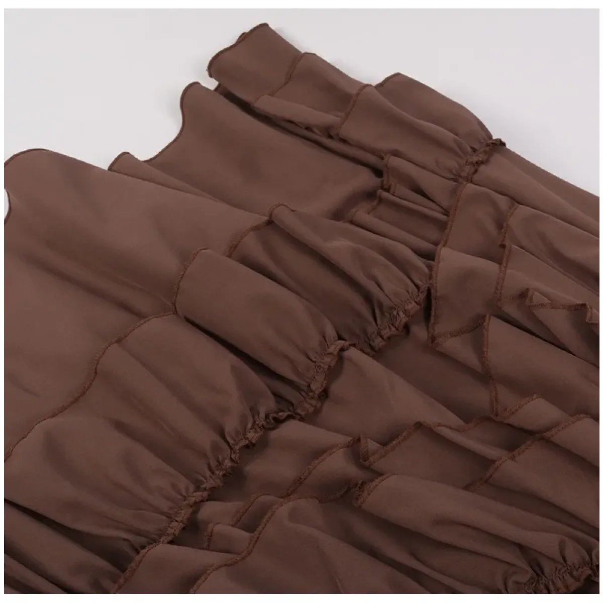 High Waist Victorian Ruffled Skirt – Gothic Steampunk - Bottoms - Skirts - 17