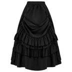 High Waist Victorian Ruffled Skirt – Gothic Steampunk - Bottoms - Skirts - 18