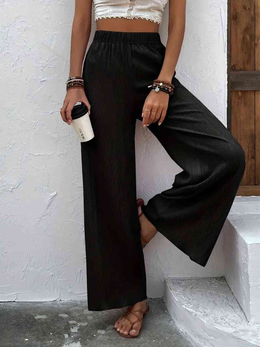 Full Size High Waist Wide Leg Pants - Black / S - Bottoms - Pants - 1 - 2024