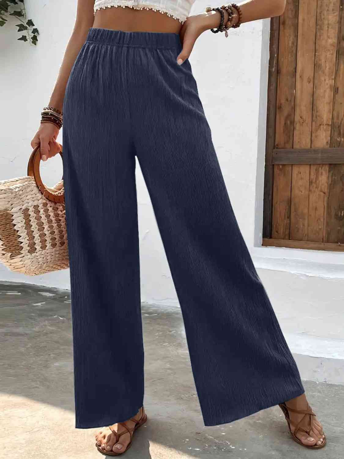 Full Size High Waist Wide Leg Pants - Bottoms - Pants - 15 - 2024