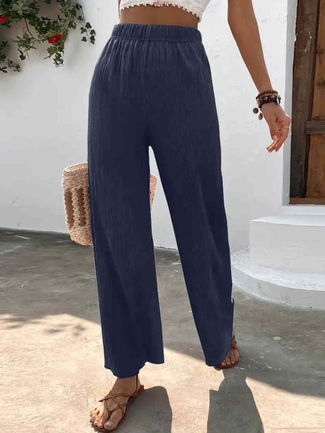 Full Size High Waist Wide Leg Pants - Bottoms - Pants - 16 - 2024