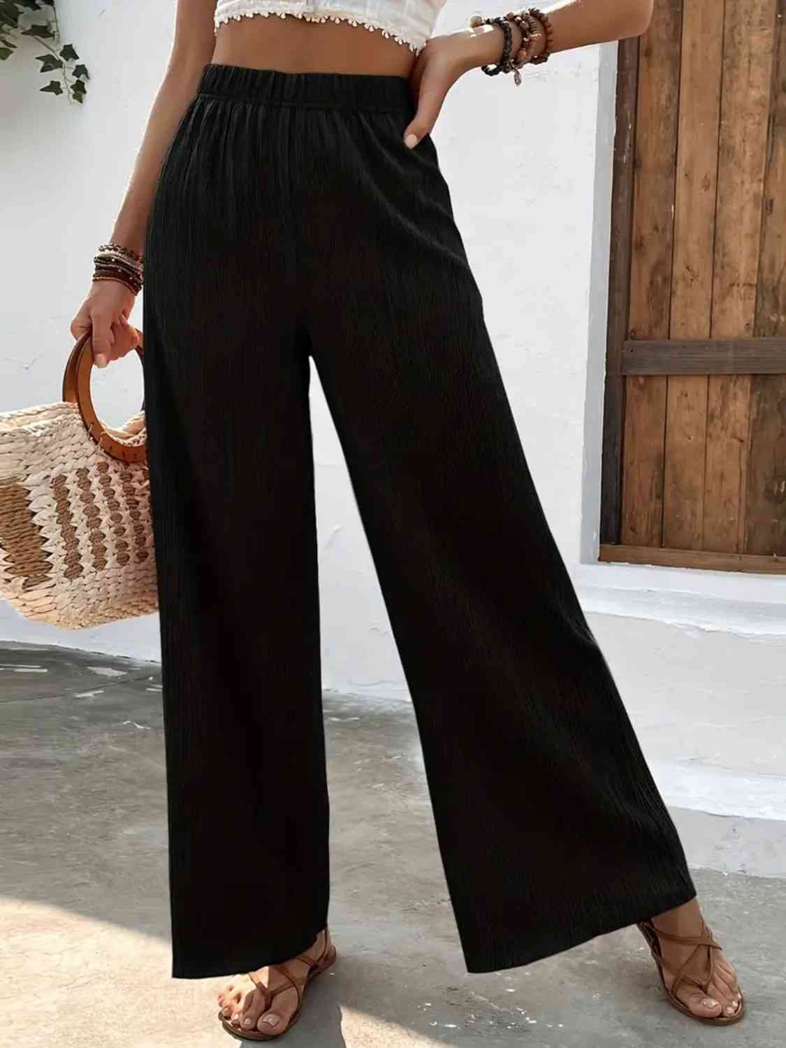 Full Size High Waist Wide Leg Pants - Bottoms - Pants - 3 - 2024