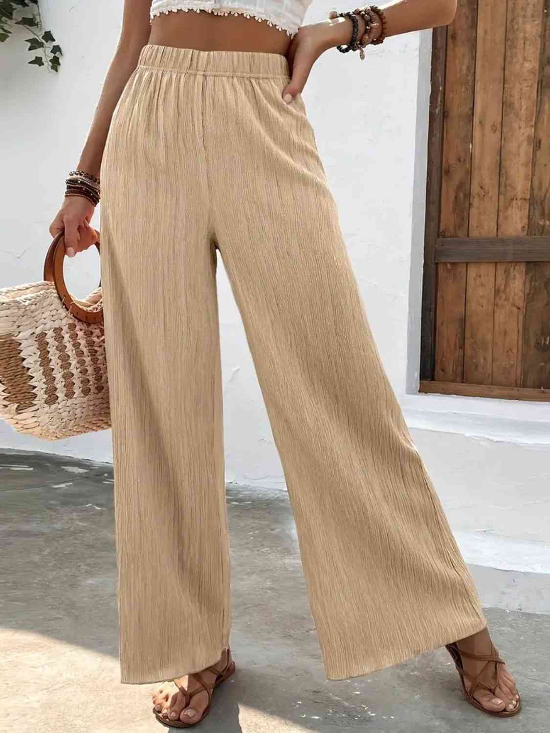 Full Size High Waist Wide Leg Pants - Bottoms - Pants - 5 - 2024