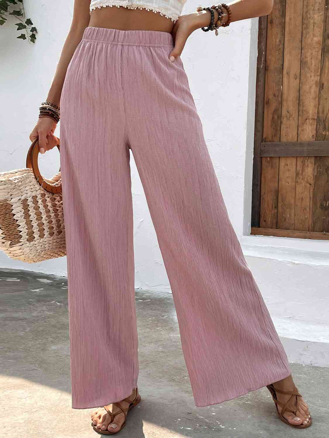 Full Size High Waist Wide Leg Pants - Bottoms - Pants - 8 - 2024