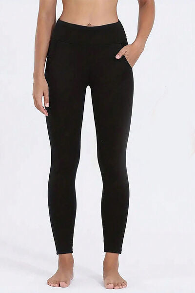 High Waist Wide Waistband Fleece Leggings - Black / S - Women’s Clothing & Accessories - Pants - 1 - 2024