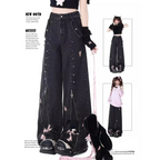 Gothic Harajuku Baggy Jeans – High Waist Y2K Denim Pants - Bottoms - Women’s Jeans - 7