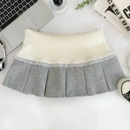 Pleated Mini Skirt – High Waist Y2K Preppy Kawaii Fashion - Bottoms - Skirts - 2