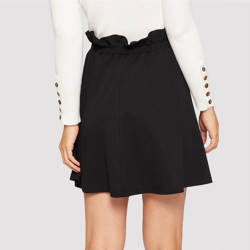 Women’s High Waisted Black Skirt - Bottoms - Skirts - 3 - 2024