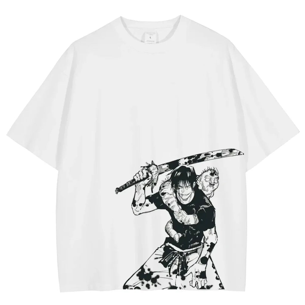 Hip Hop Streetwear Vintage T-shirt - Japanese Anime Graphic Print - T-Shirts - 8