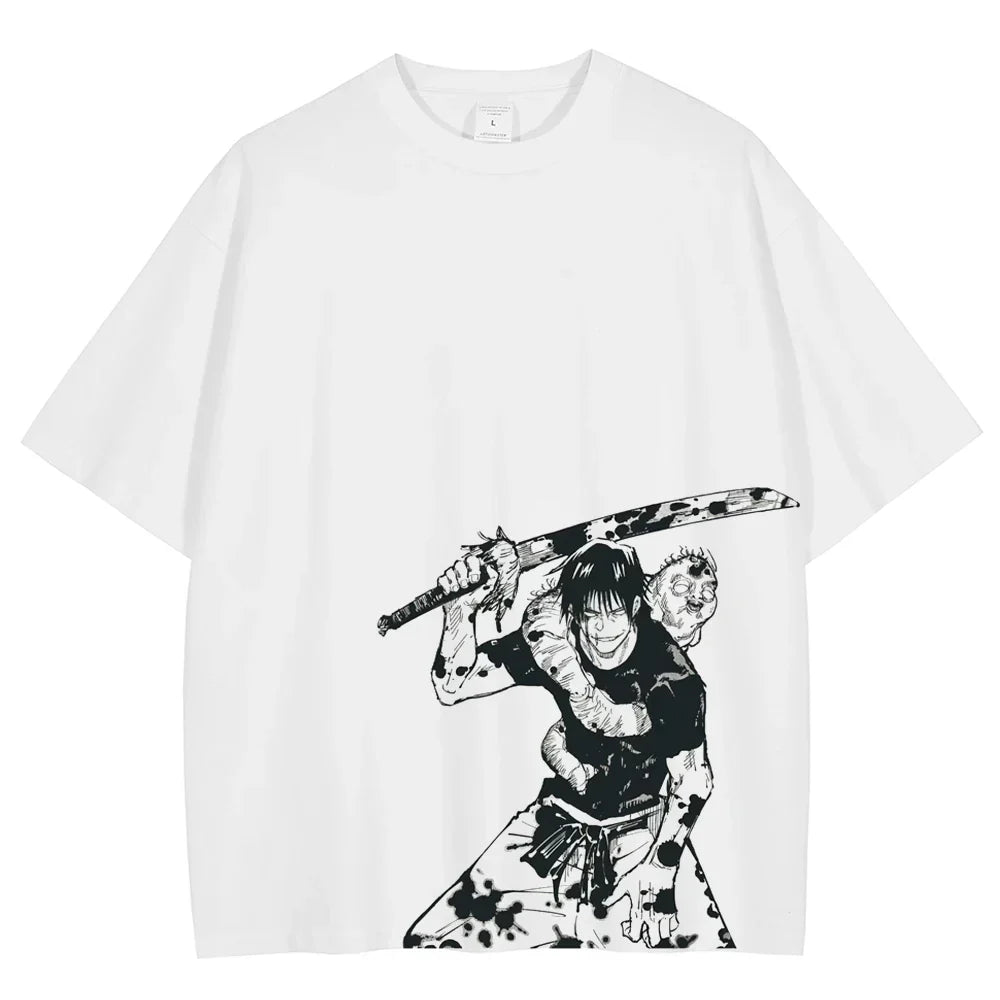 Hip Hop Streetwear Vintage T-shirt - Japanese Anime Graphic Print - White / S - T-Shirts - Shirts & Tops - 8 - 2024