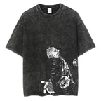 Hip Hop Streetwear Vintage T-shirt - Japanese Anime Graphic Print - T-Shirts - 6