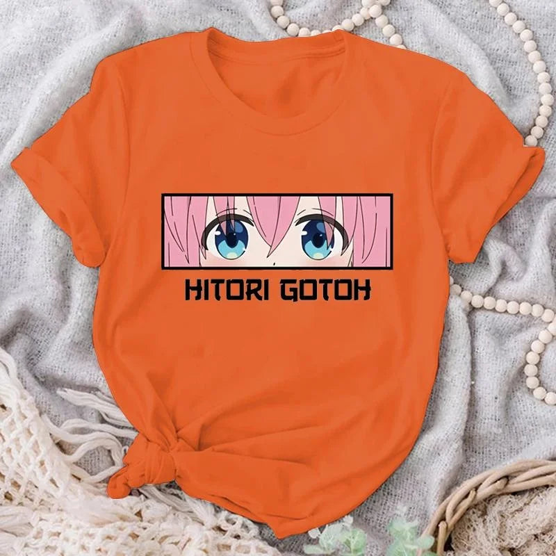 Hitori Gotoh Print T Shirt - Orange / XXS - T-Shirts - Shirts & Tops - 10 - 2024