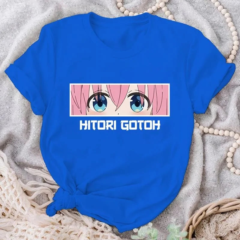 Hitori Gotoh Print T Shirt - Blue / M - T-Shirts - Shirts & Tops - 4 - 2024