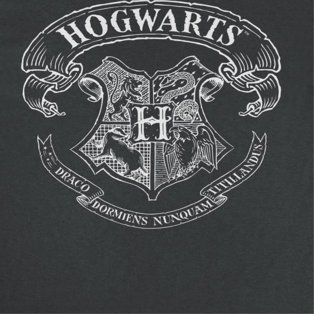 Hogwarts Crest Latin Motto Black T-Shirt - T-Shirts - T-Shirt - 2