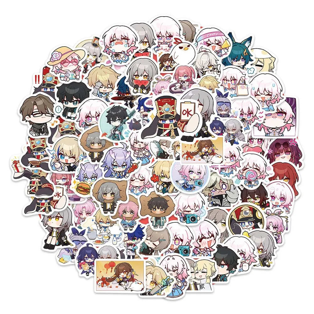 Honkai Star Rail Figure Stickers Pack: Anime Graffiti Decals - 10pcs Random - Anime - Decorative Stickers - 7 - 2024