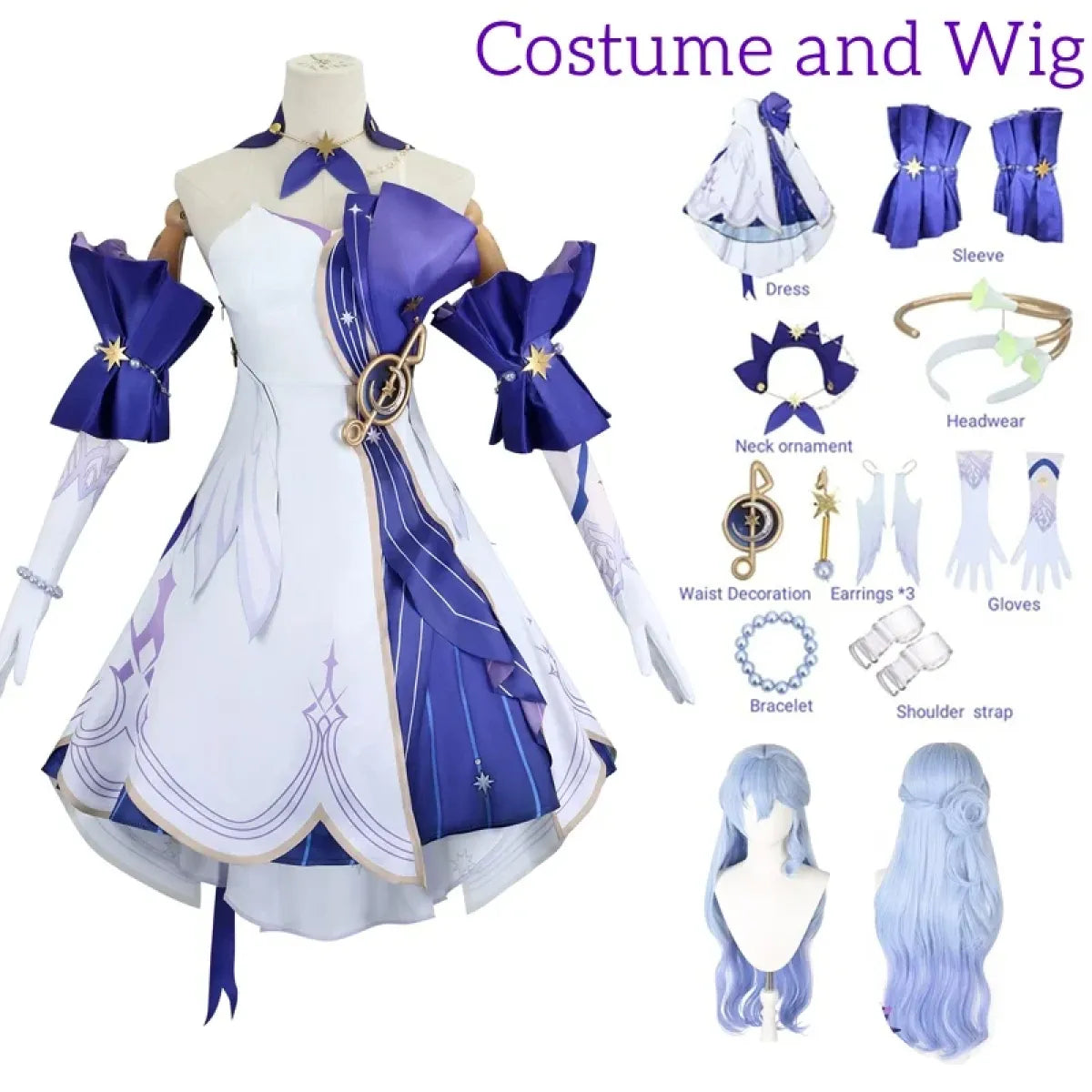 Honkai Star Rail March 7th Cosplay Costume with Wig & Accessories - Cosplay - Cosplay - 8