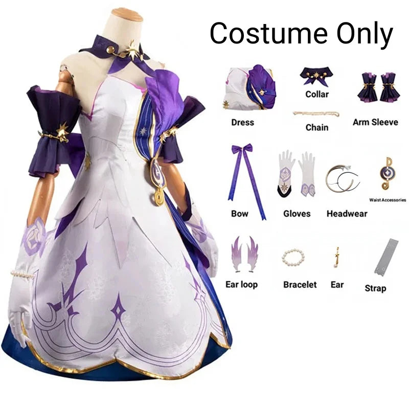 Honkai Star Rail Robin Cosplay Costume – Dress Wig Wings & Accessories - XS / Costume only - All Dresses - Dance