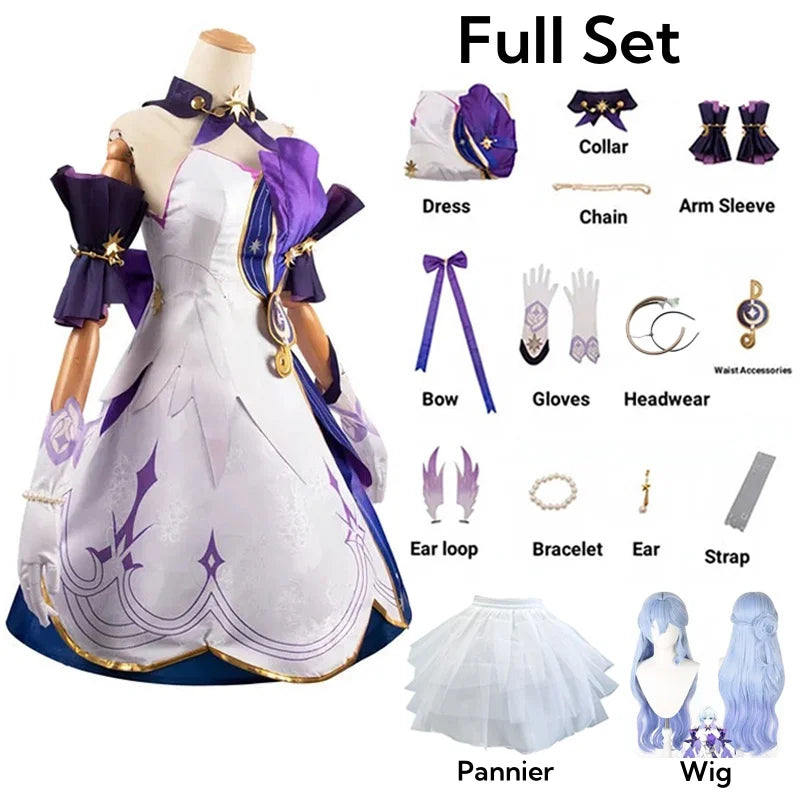 Honkai Star Rail Robin Cosplay Costume – Dress Wig Wings & Accessories - XS / Full Set - All Dresses - Dance Dresses