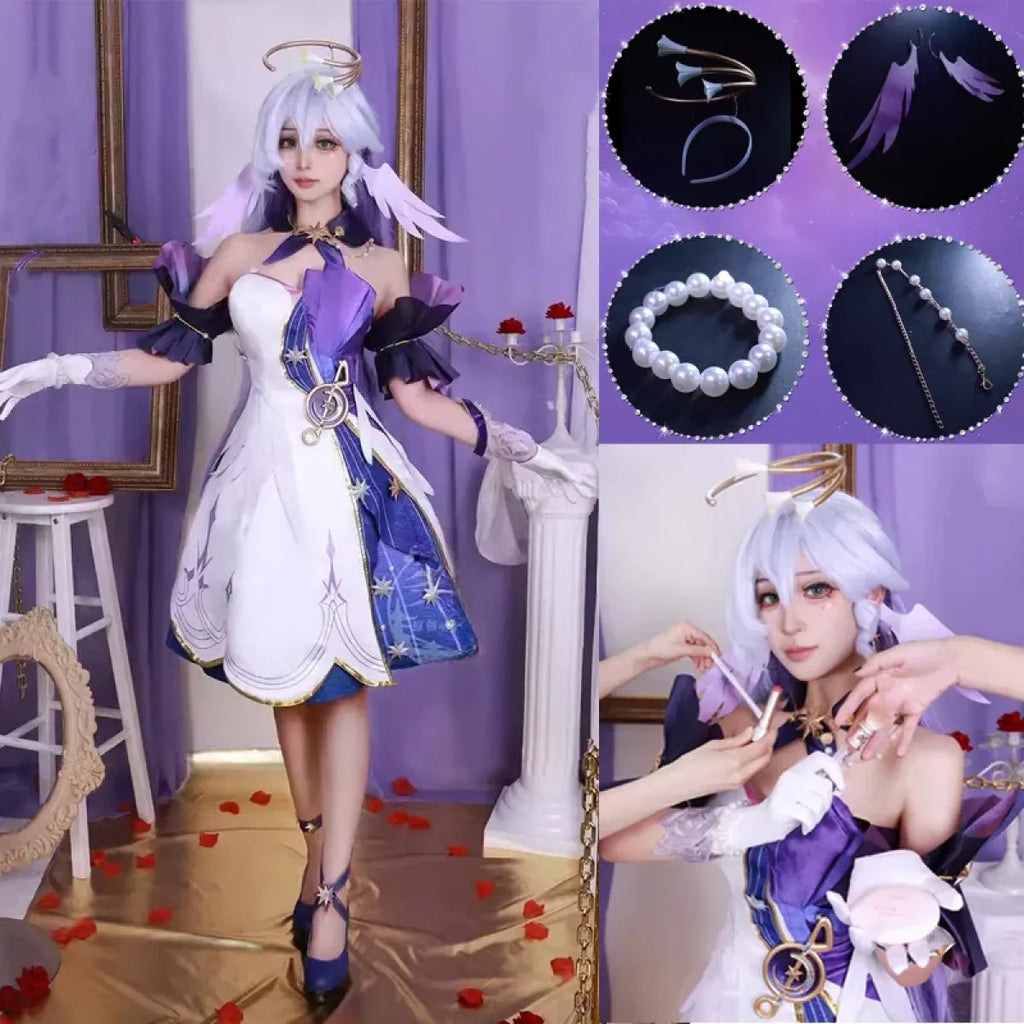 Honkai Star Rail Robin Cosplay Costume – Dress Wig Wings & Accessories - All Dresses - Short - Cosplay - 3