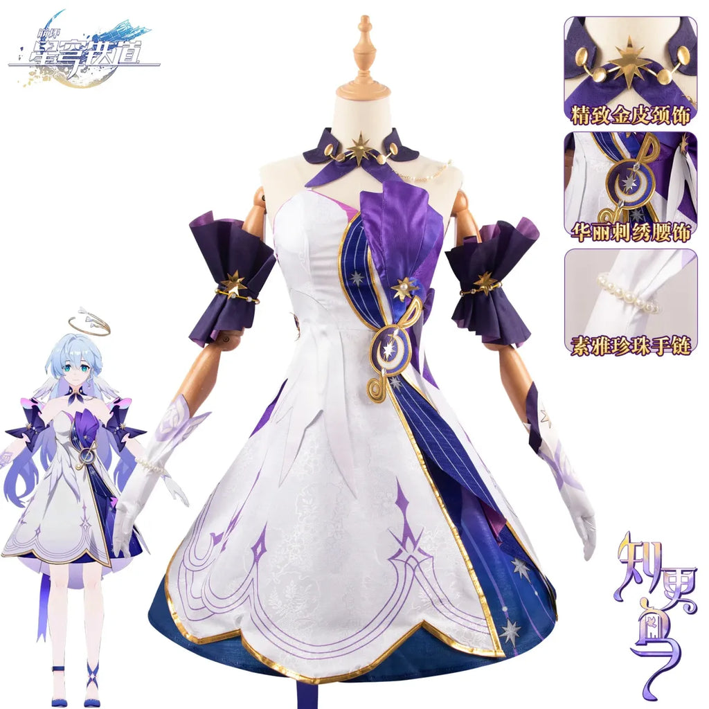 Honkai Star Rail Robin Cosplay Costume – Dress Wig Wings & Accessories - All Dresses - Short - Cosplay - 11
