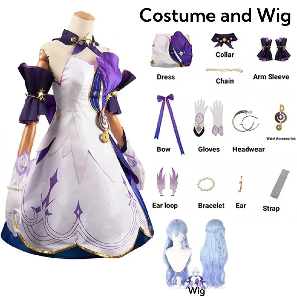Honkai Star Rail Robin Cosplay Costume – Dress Wig Wings & Accessories - All Dresses - Short - Cosplay - 18