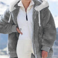 Plush Zip-Up Hooded Fleece Jacket - Jackets & Coats - Jacket - 10