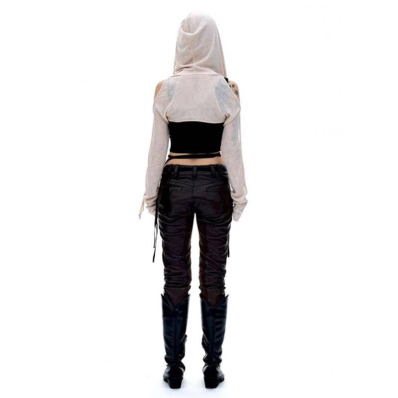 Hooded Long Sleeve Crop Top - T-Shirts - Clothing Tops - 16 - 2024