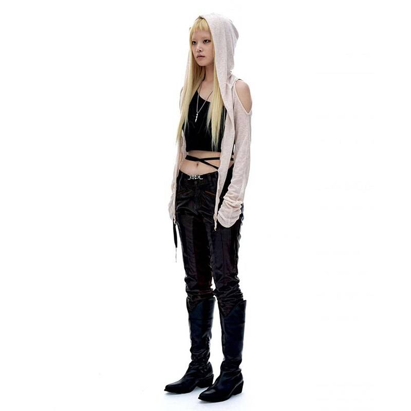 Hooded Long Sleeve Crop Top - T-Shirts - Clothing Tops - 17 - 2024