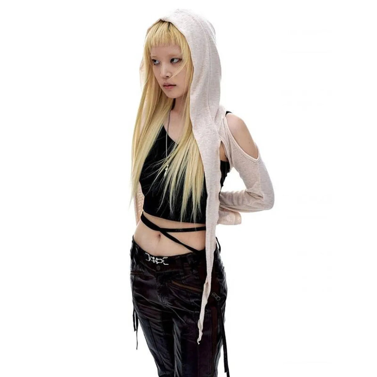 Hooded Long Sleeve Crop Top - T-Shirts - Long - Hooded - Crop Tops - 18