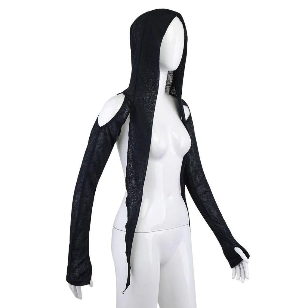 Hooded Long Sleeve Crop Top - T-Shirts - Long - Hooded - Crop Tops - 9