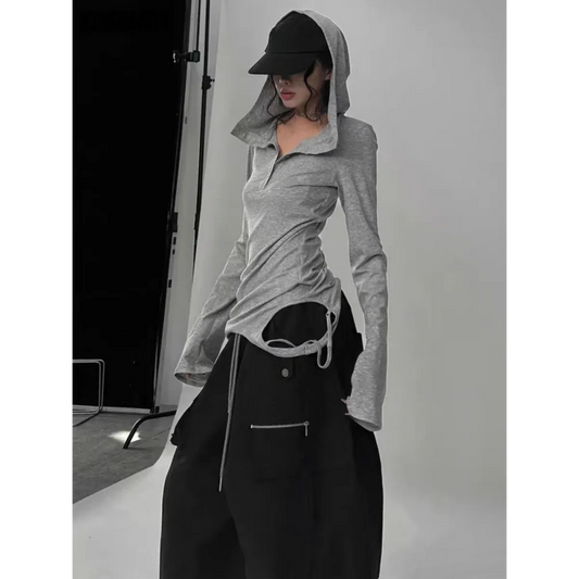 Harajuku Punk Style Hooded Shirt - T-Shirts - Women Hoodies - 1