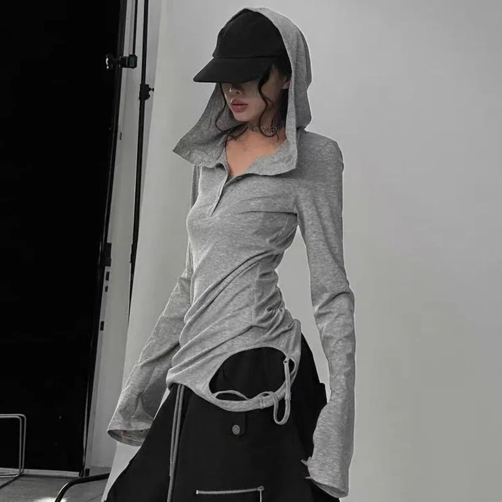 Harajuku Punk Style Hooded Shirt - T-Shirts - Women Hoodies - 7