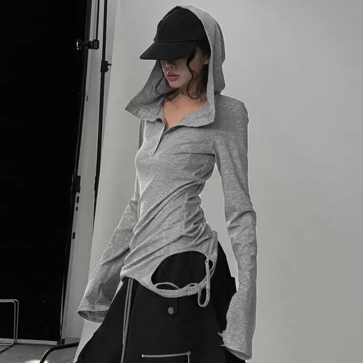 Harajuku Punk Style Hooded Shirt - T-Shirts - Women Hoodies - 7