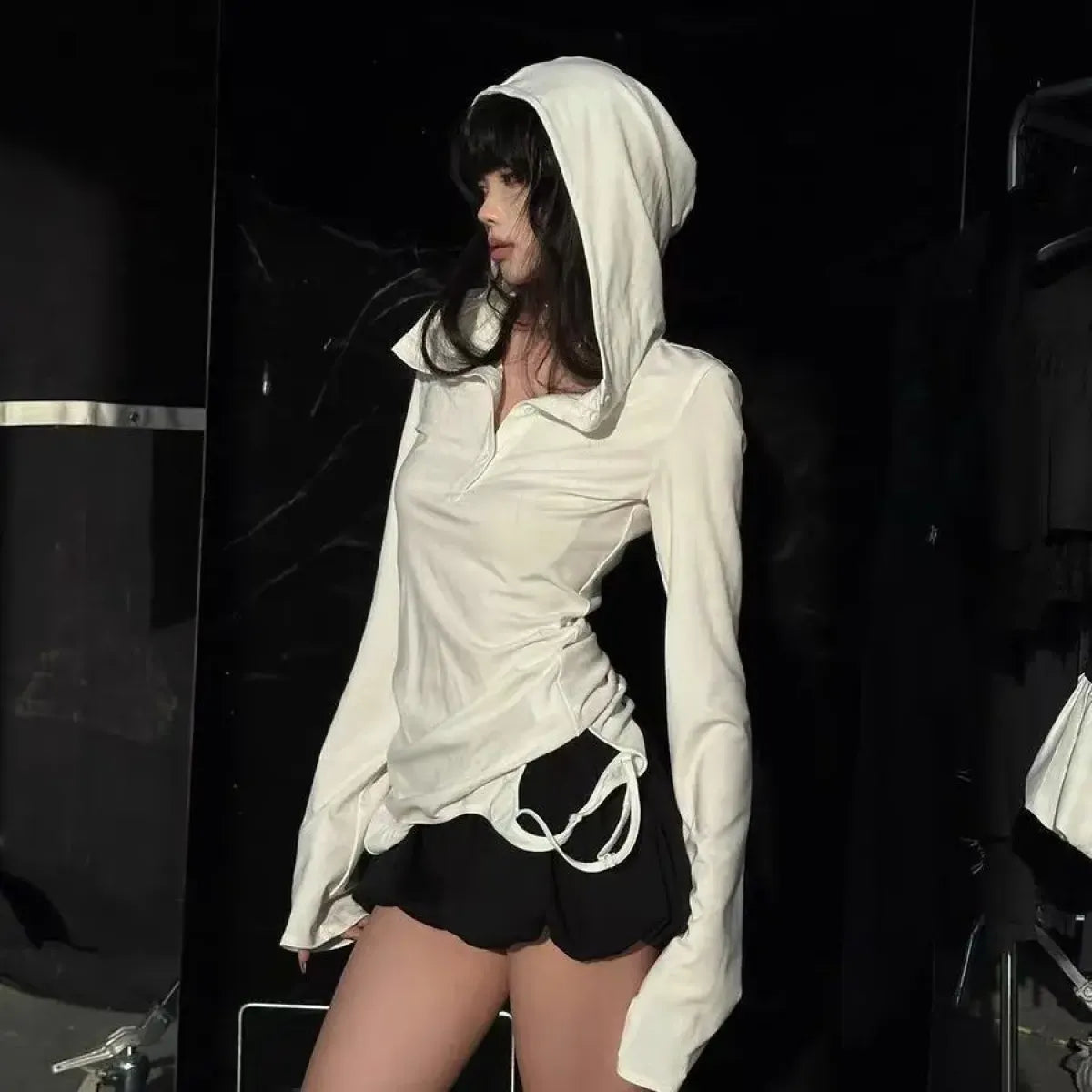 Harajuku Punk Style Hooded Shirt - T-Shirts - Women Hoodies - 8