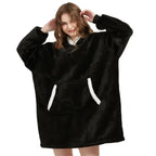 Oversized Fleece Hoodie Blanket with Pocket - Hoodies & Sweatshirts - Hoodie - 17
